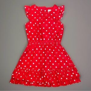 Janie and Jack, Disney girls size 12 red Minnie mouse dress ruffles adorable